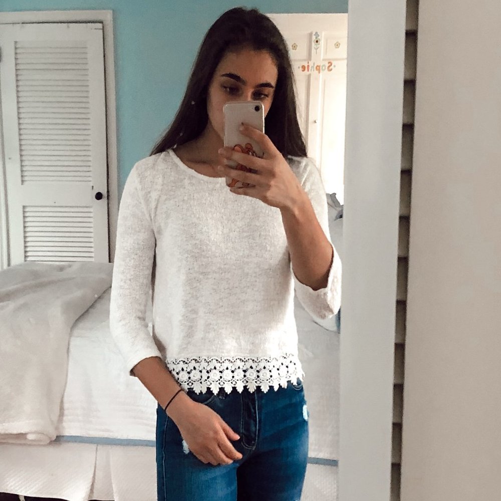 Forever 21 white sweater